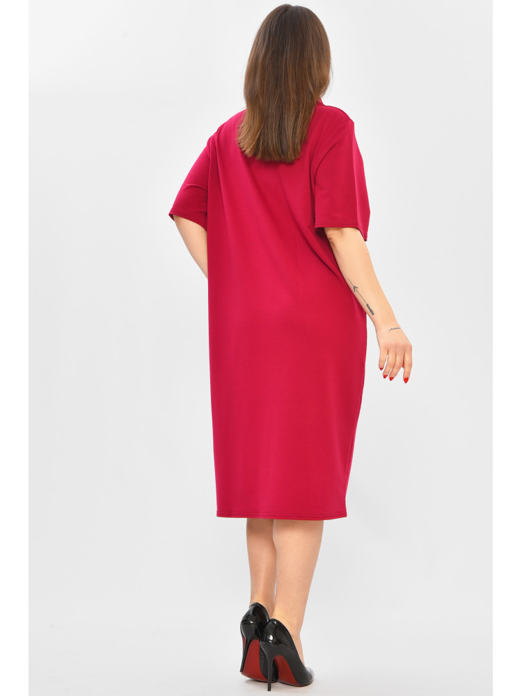 Сукня жіноча бордового кольору з принтом 208759C