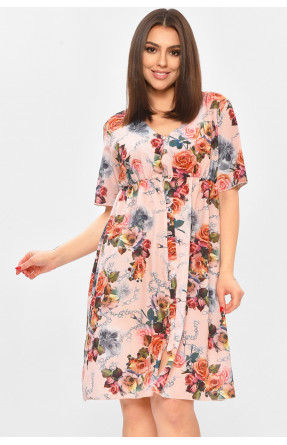 Платье женское розового цвета с принтом 208767C