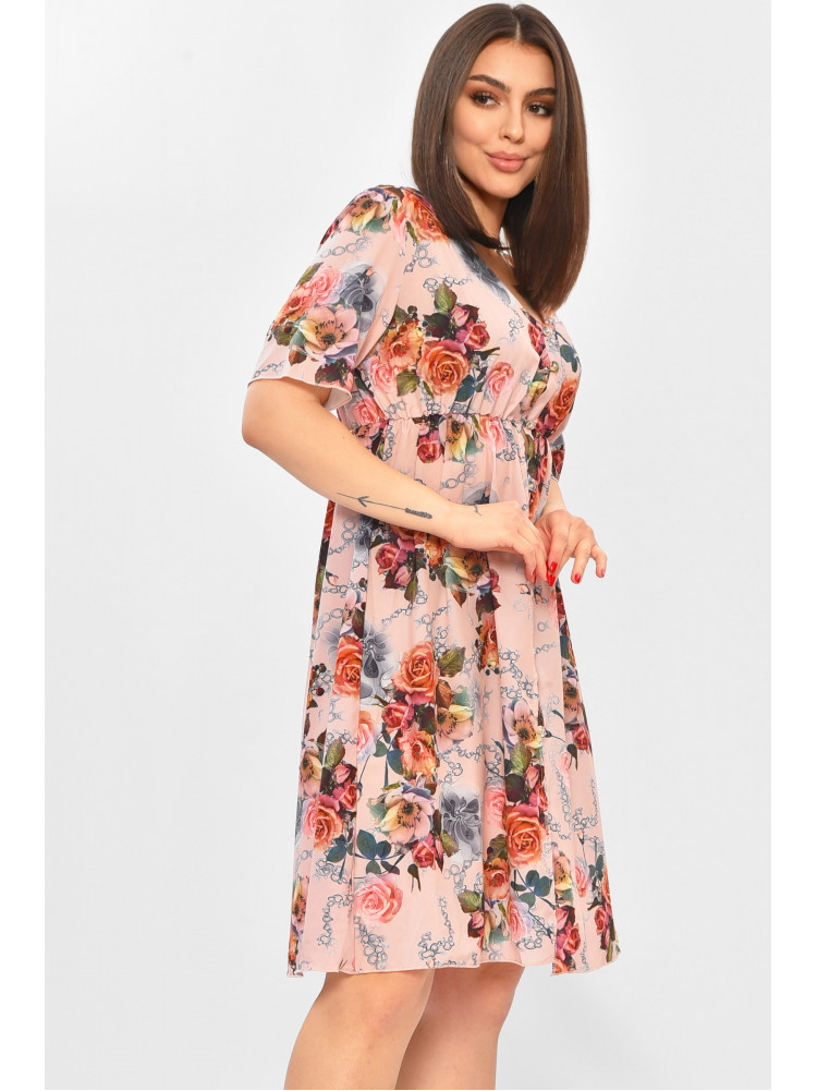 Платье женское розового цвета с принтом 208767C