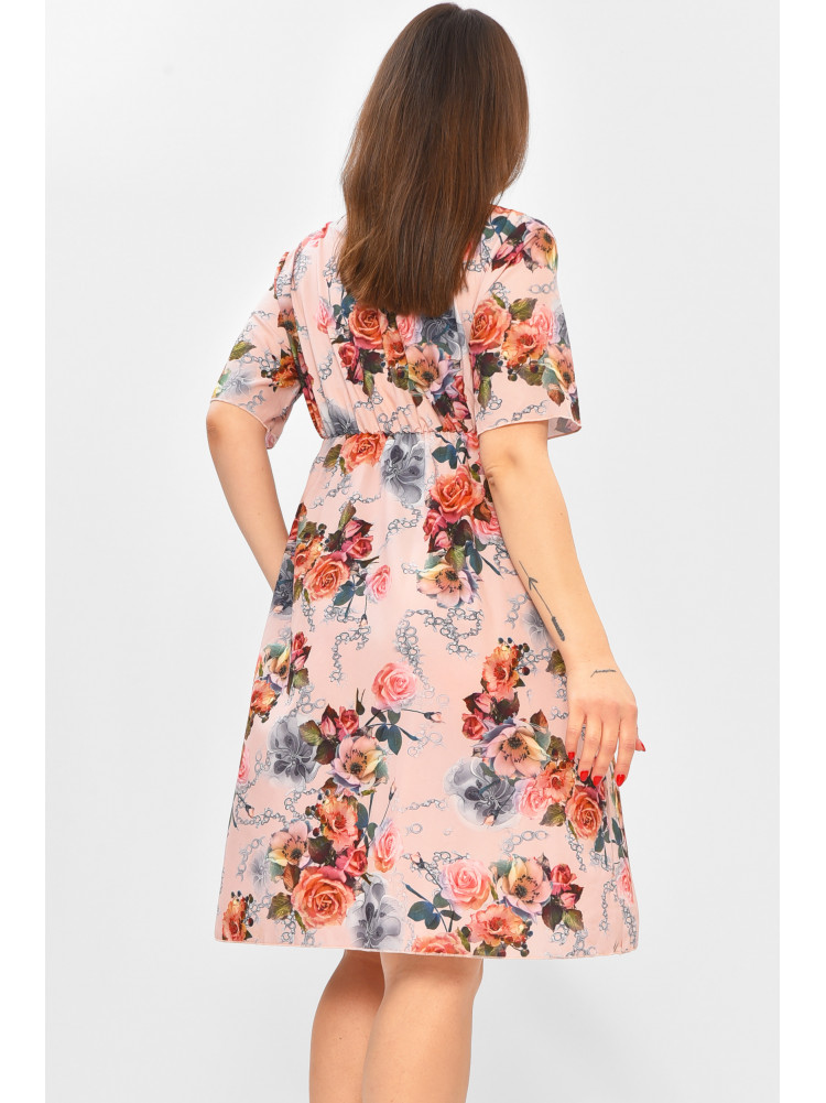 Платье женское розового цвета с принтом 208767C