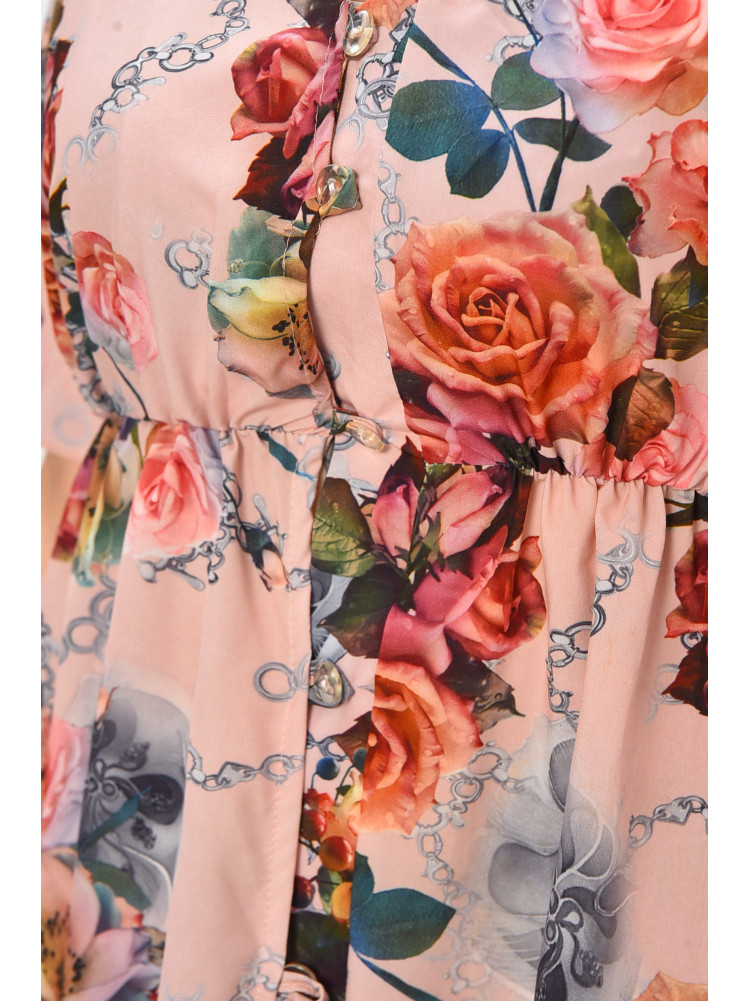 Платье женское розового цвета с принтом 208767C