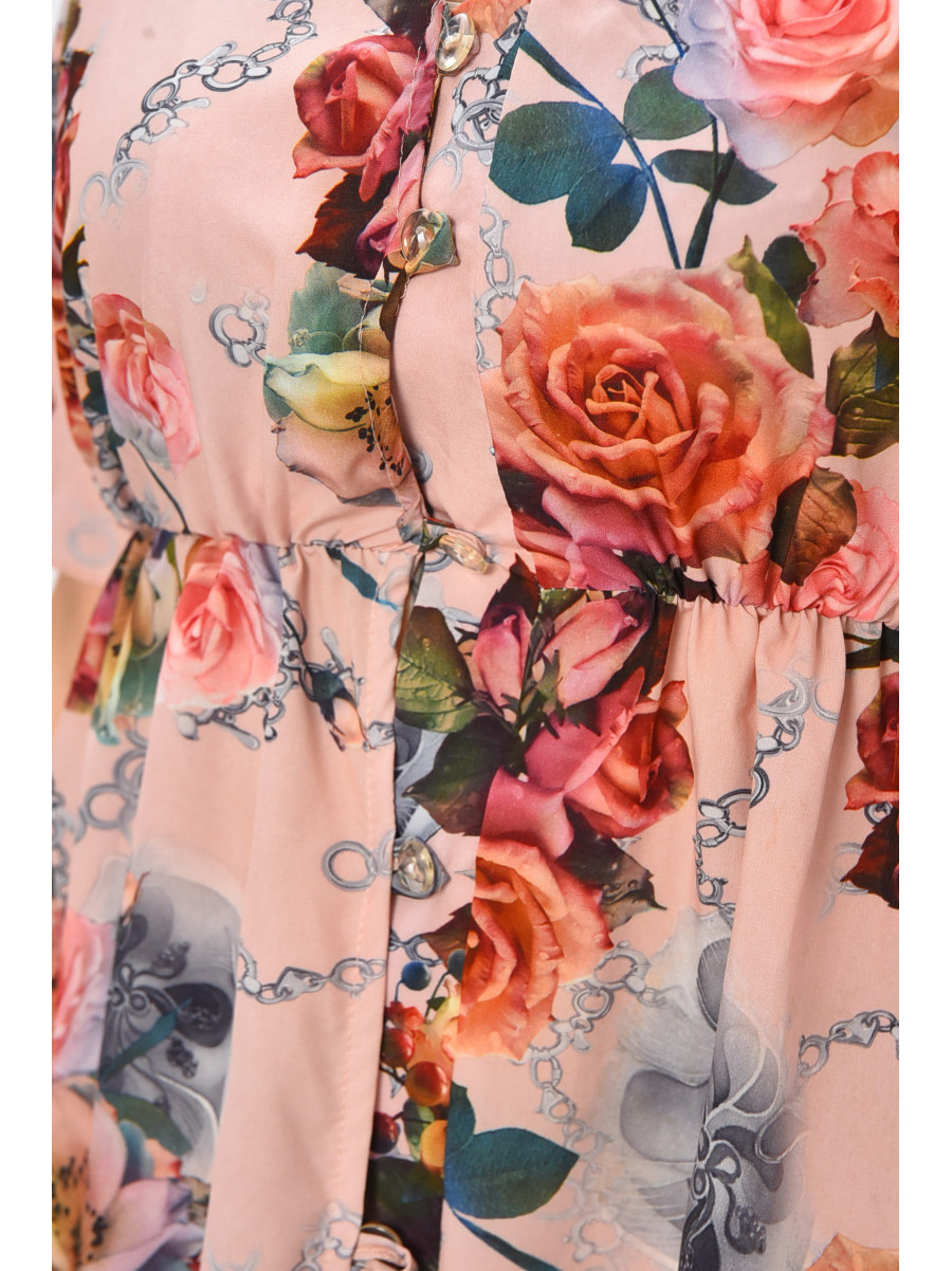 Платье женское розового цвета с принтом 208767C