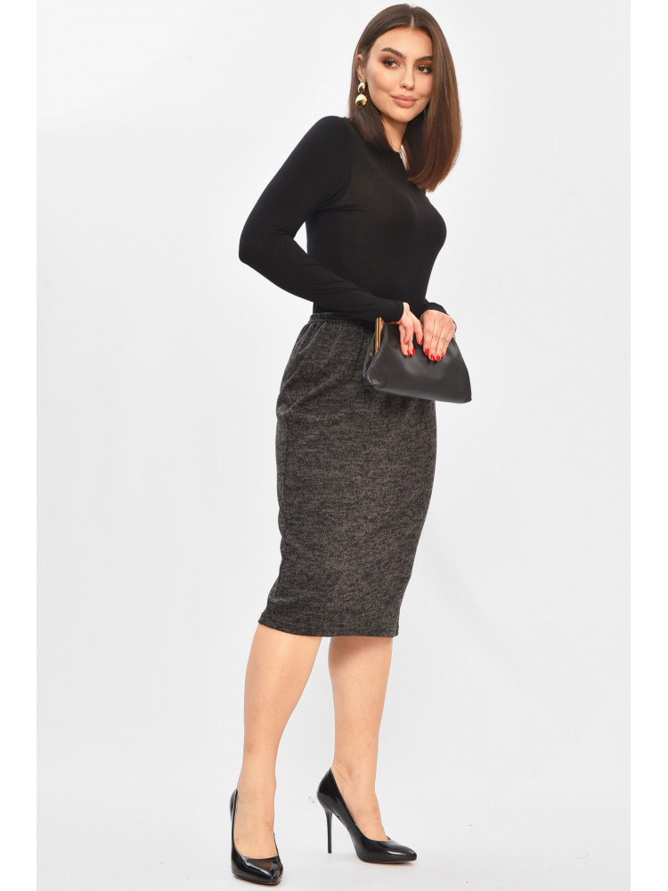 Спідниця жіноча однотонна темно-сірого кольору 208769C