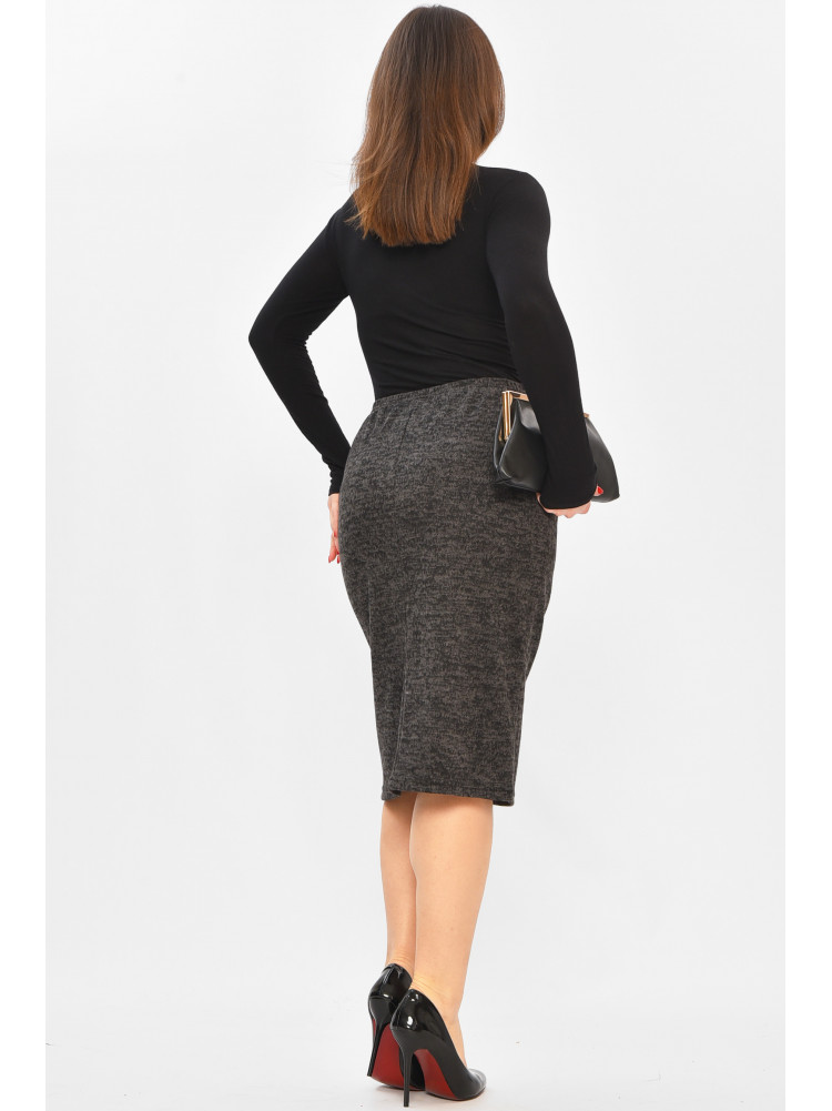 Спідниця жіноча однотонна темно-сірого кольору 208769C