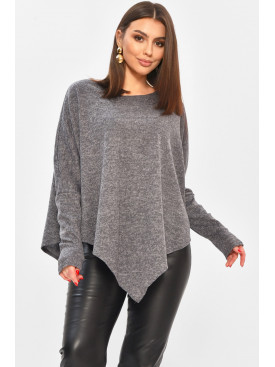 Кофта жіноча напівбатальна темно-сірого кольору 8288 208773C