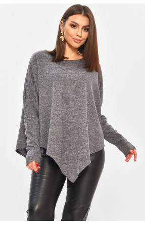 Кофта жіноча напівбатальна темно-сірого кольору 8288 208773C Кофта жіноча напівбатальна темно-сірого кольору 8288 208773C