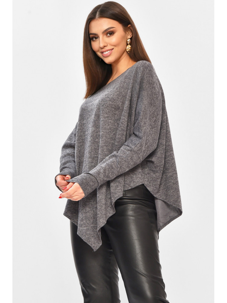 Кофта жіноча напівбатальна темно-сірого кольору 8288 208773C