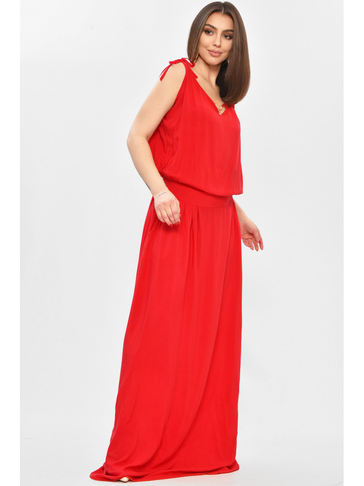 Сарафан женский полубатальный красного цвета 8113 208774C