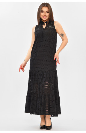 Сарафан женский однотонный черного цвета 208775C