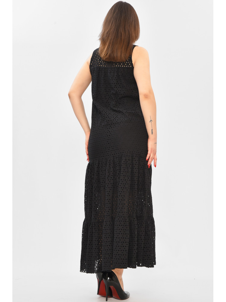 Сарафан женский однотонный черного цвета 208775C