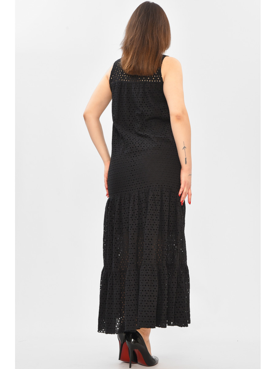 Сарафан женский однотонный черного цвета 208775C