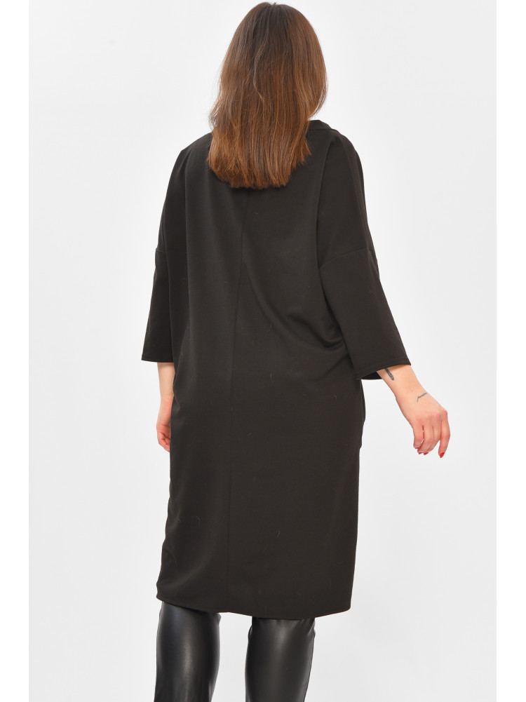 Туніка жіноча однотонна чорного кольору 208776C