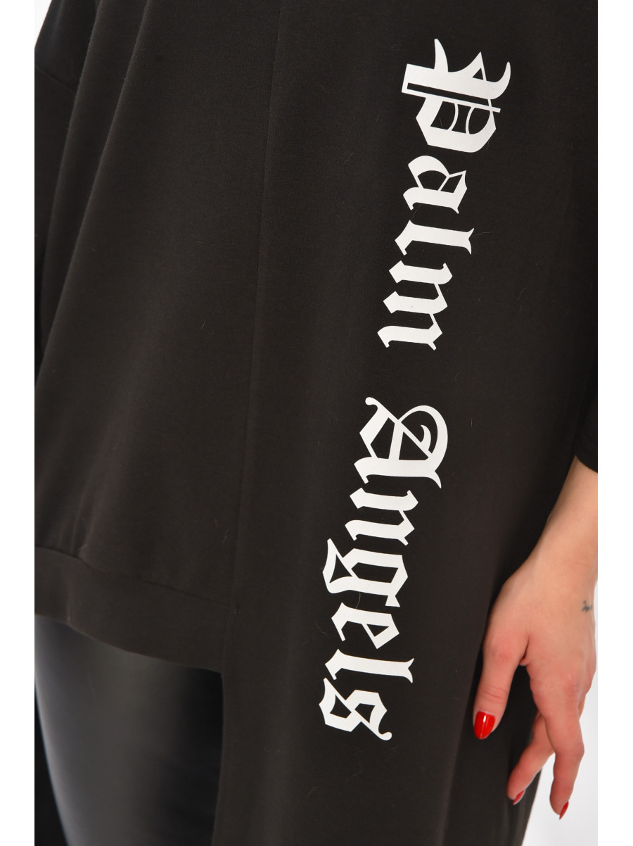 Туніка жіноча однотонна чорного кольору 208776C