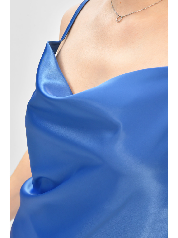 Майка женская однотонная синего цвета 208778C