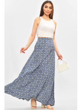 Спідниця жіноча білого кольору з принтом 8124 208781C