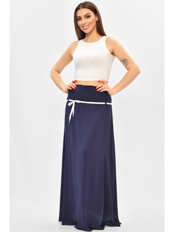 Юбка женская однотонная тёмно-синего цвета 208782C