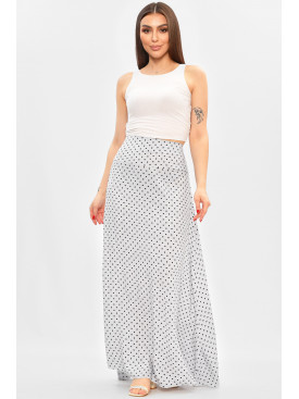 Спідниця жіноча білого кольору з принтом 8183 208784C