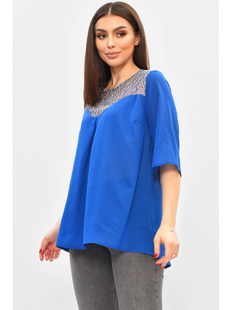 Блуза женская синего цвета с принтом 8418 208786C