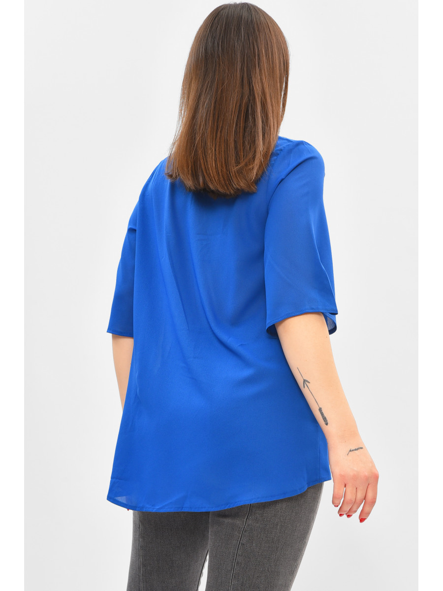 Блуза женская синего цвета с принтом 8418 208786C