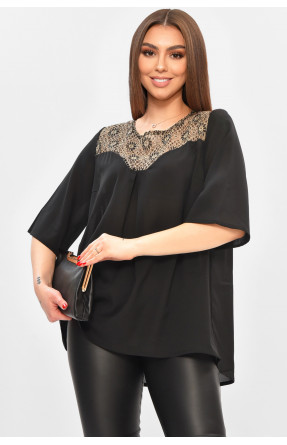 Блуза женская черного цвета с принтом 8418 208787C Блуза женская черного цвета с принтом 8418 208787C
