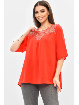 Блуза жіноча червоного кольору з принтом 8418 208788C