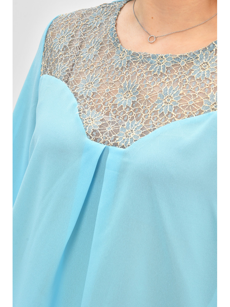 Блуза женская голубого цвета с принтом 8418 208789C