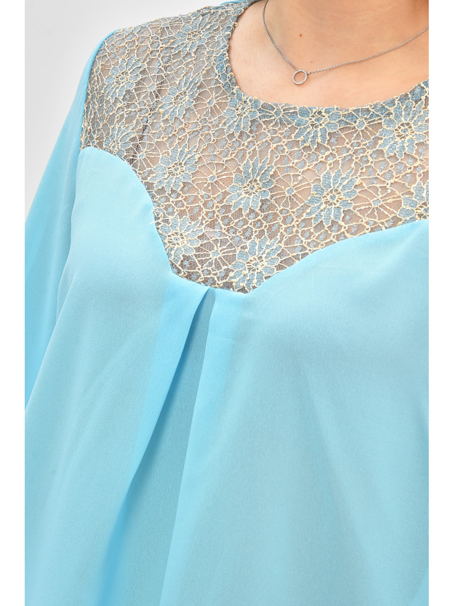Блуза женская голубого цвета с принтом 8418 208789C