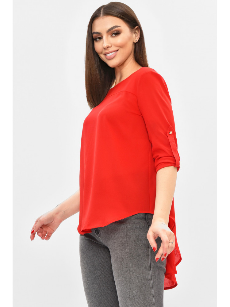 Блуза жіноча однотонна червоного кольору 8001 208792C