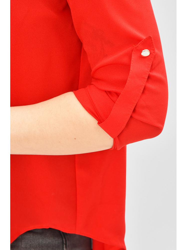 Блуза жіноча однотонна червоного кольору 8001 208792C