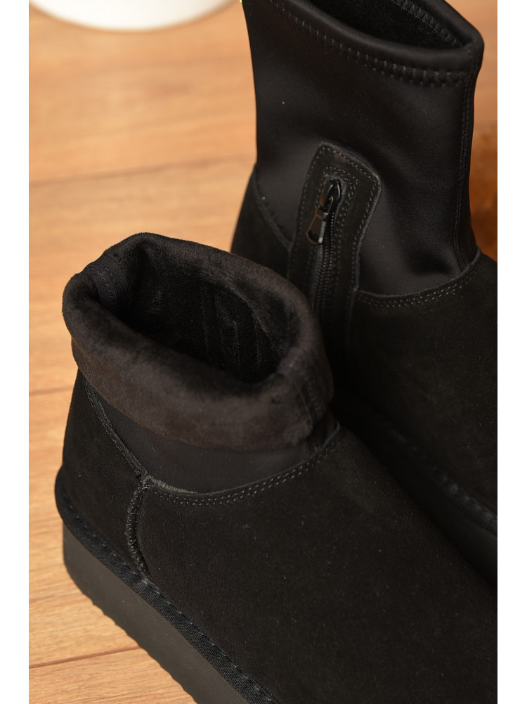 Угги женские на меху черного цвета 1705-1 208793C