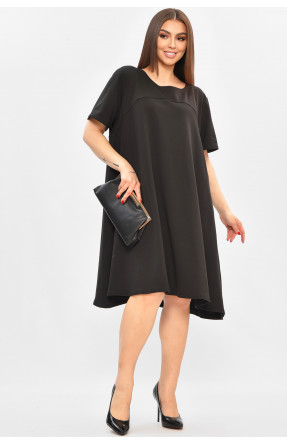 Платье женское полубатальное черного цвета 8385 208794C Платье женское полубатальное черного цвета 8385 208794C