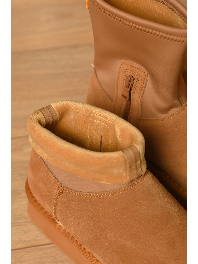 Угги женские на меху бежевого цвета 1705-20 208795C