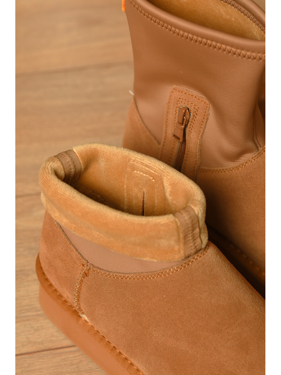 Угги женские на меху бежевого цвета 1705-20 208795C