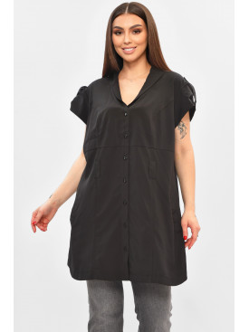 Блуза женская полубатальная черного цвета 8013 208796C