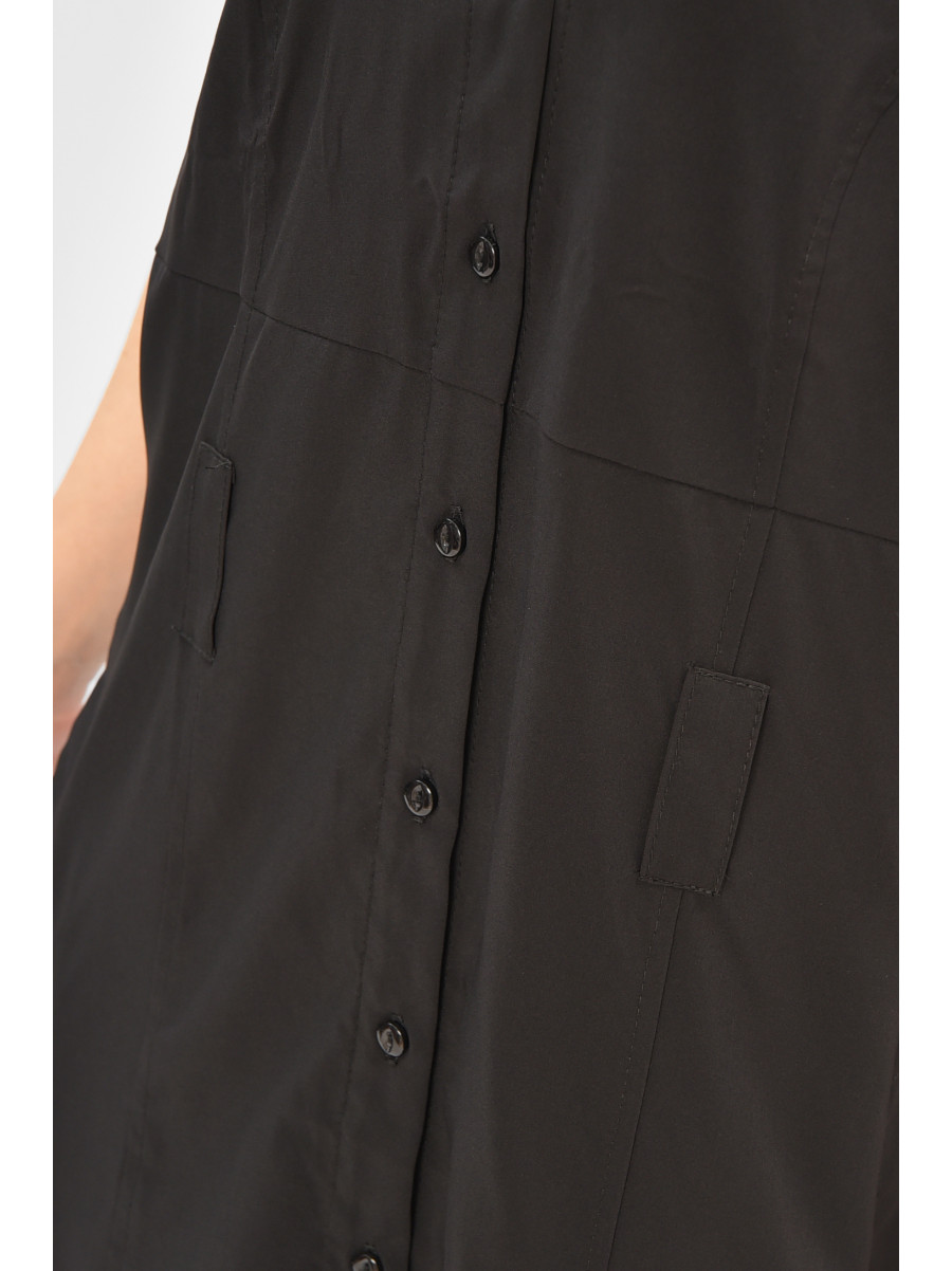 Блуза женская полубатальная черного цвета 8013 208796C