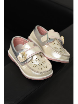Мокасини дитячі для дівчинки білого кольору 18301-1 208803C
