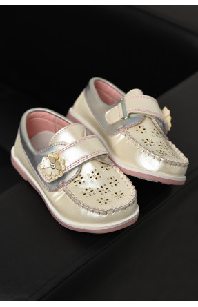 Мокасины детские для девочки белого цвета 18301-1 208803C