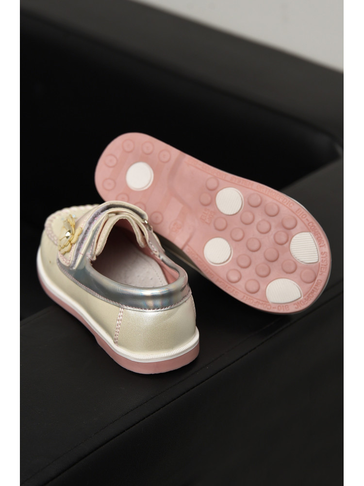 Мокасины детские для девочки белого цвета 18301-1 208803C