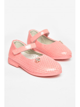 Туфлі для дівчинки коралового кольору 789-3 208804C Туфлі для дівчинки коралового кольору 789-3 208804C