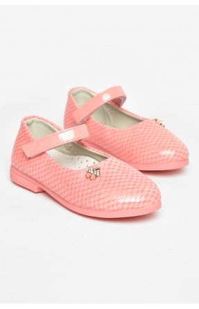 Туфли для девочки кораллового цвета 789-3 208804C
