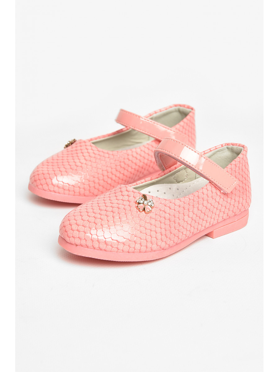 Туфли для девочки кораллового цвета 789-3 208804C