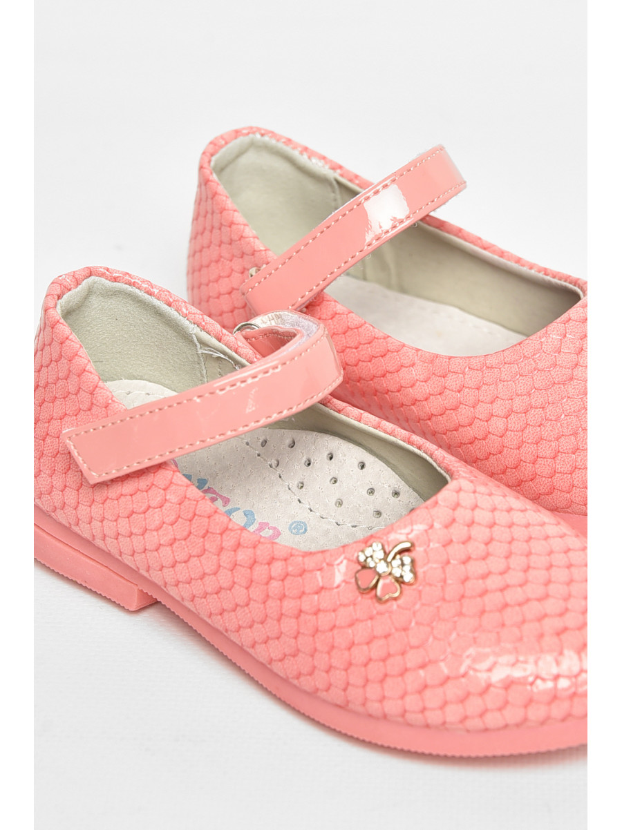 Туфли для девочки кораллового цвета 789-3 208804C