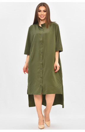Платье женское полубатальное тёмно-зеленого цвета 8244 208805C Платье женское полубатальное тёмно-зеленого цвета 8244 208805C