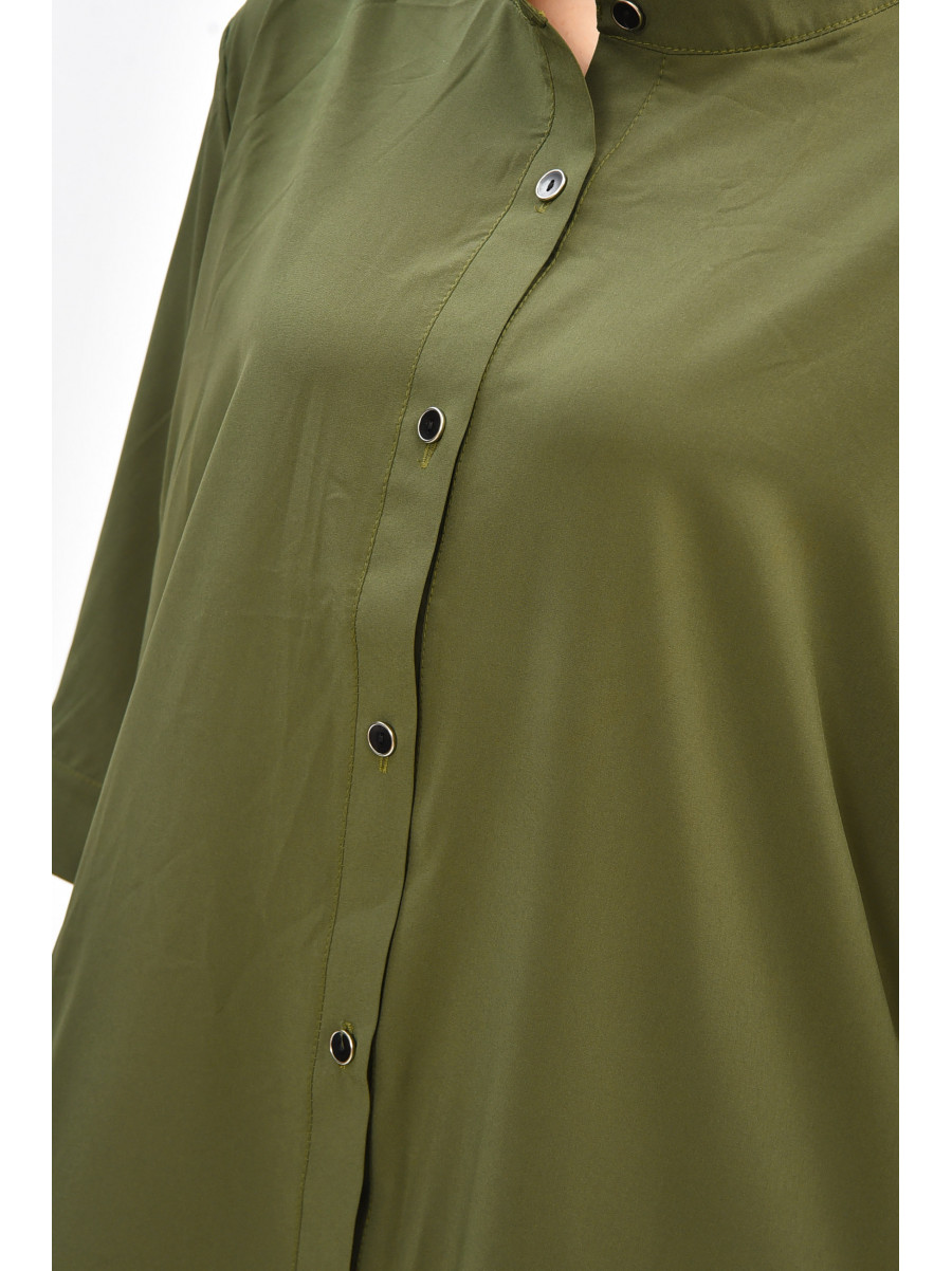 Платье женское полубатальное тёмно-зеленого цвета 8244 208805C