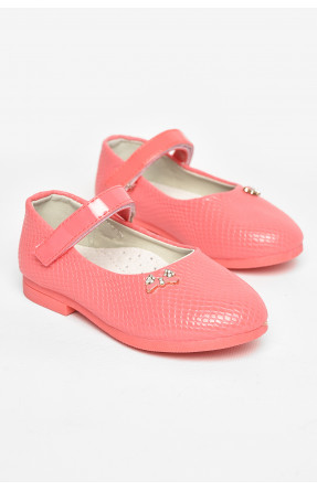 Туфли для девочки кораллового цвета 788-2 208806C