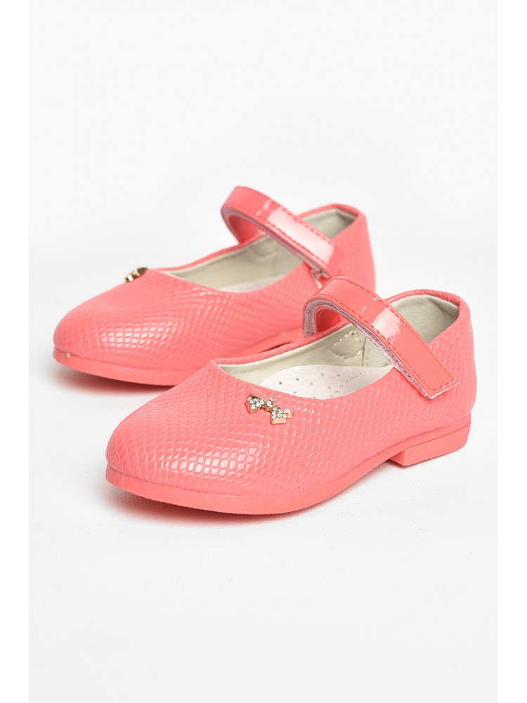 Туфли для девочки кораллового цвета 788-2 208806C