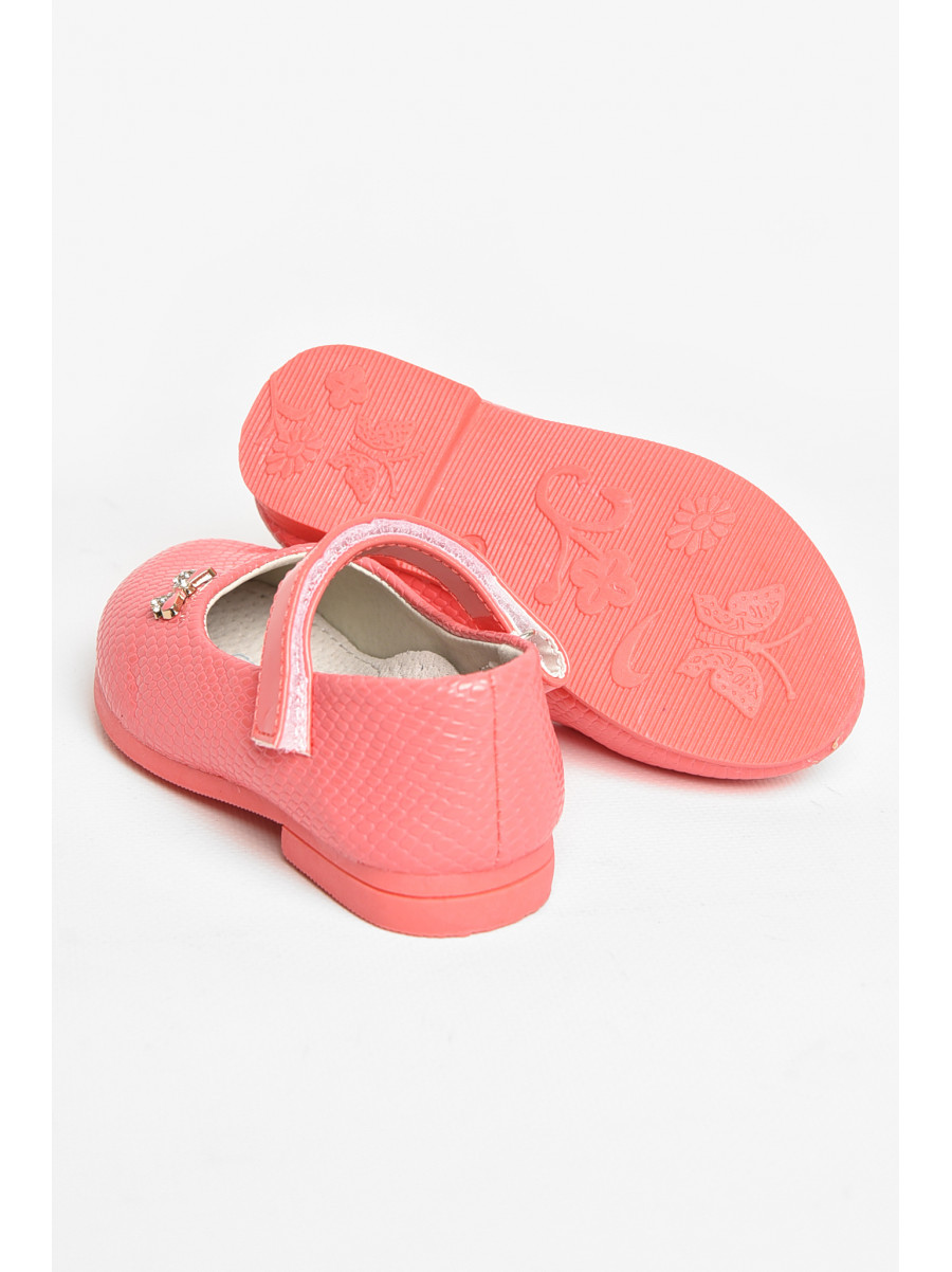 Туфли для девочки кораллового цвета 788-2 208806C