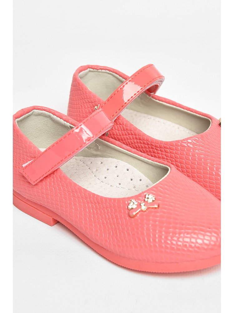 Туфли для девочки кораллового цвета 788-2 208806C