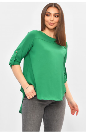Блуза жіноча однотонна зеленого кольору 8001 208809C