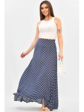 Спідниця жіноча темно-синього кольору з принтом 8124 208813C